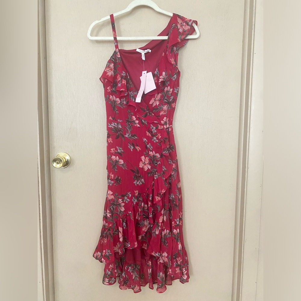 Floral Asymmetric Wrap Dress